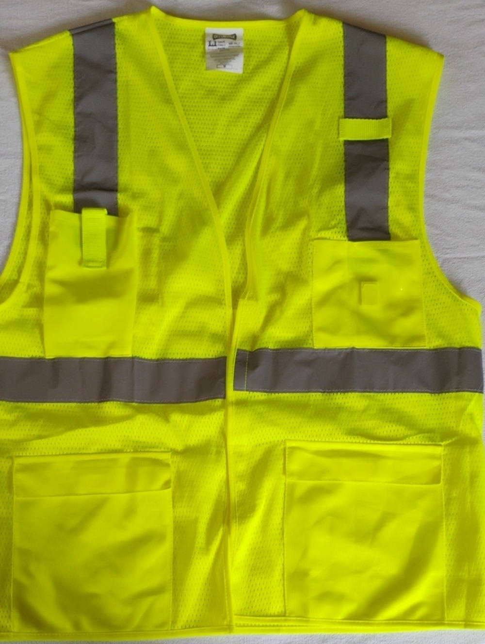High-Visibility Safety Vest Occunomix Type R Class 2 with Reflective Stripes Med